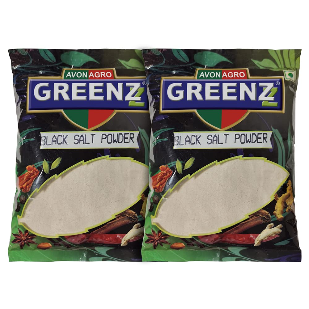 GREENZZ Black Salt Powder I Kala Namak I Pack Of 2x200 Gm = 400 Gm