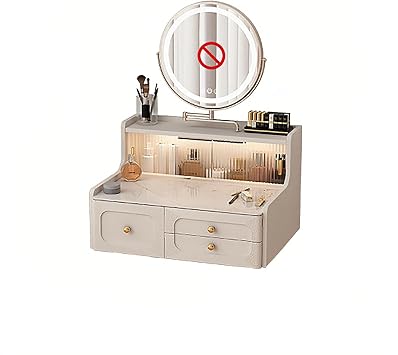 Floating Vanity Desk,Wall Mounted Dressing Table with Drawers