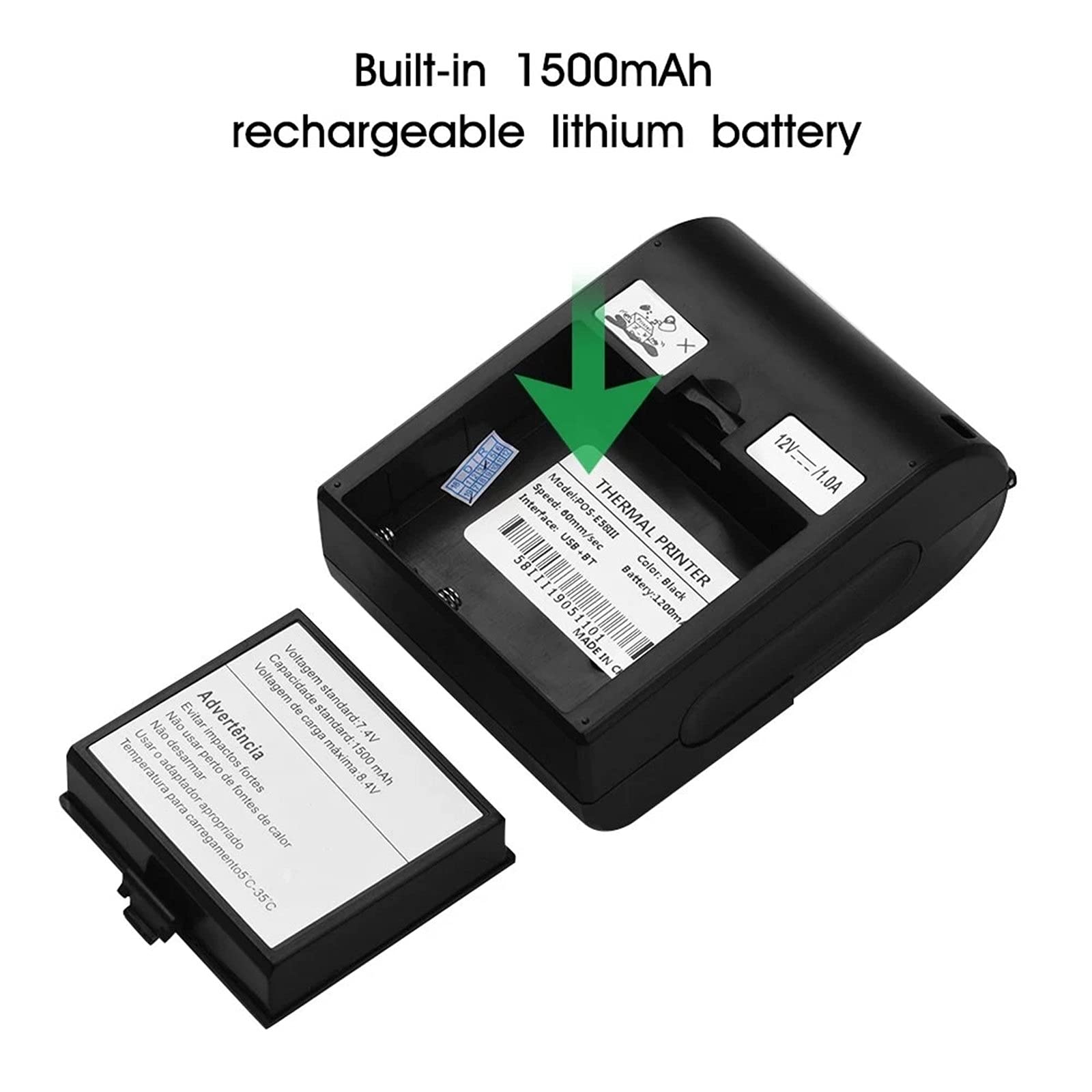 Amazon.co.jp: サーマルプリンター 58mm熱レシートプリンタワイヤレス