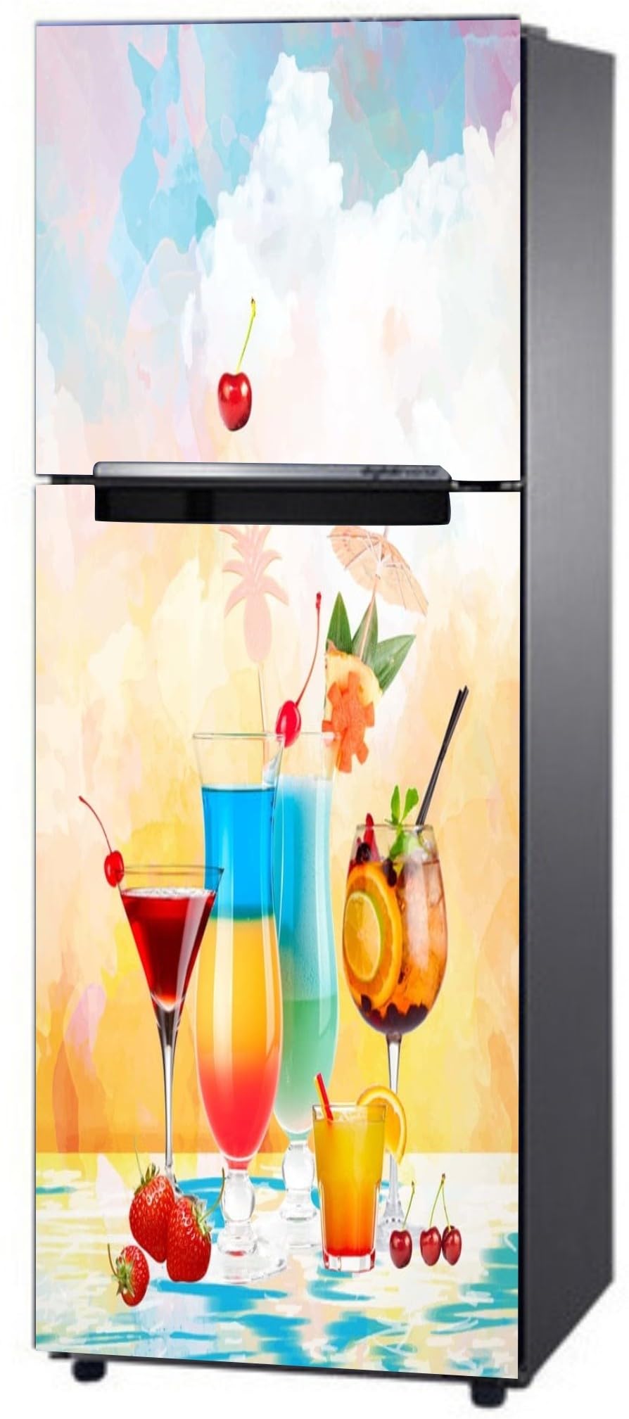 Decorative Juice Glass Design Large Waterproof,Self Adhesive Sticker (Pack of 1)-image-37
