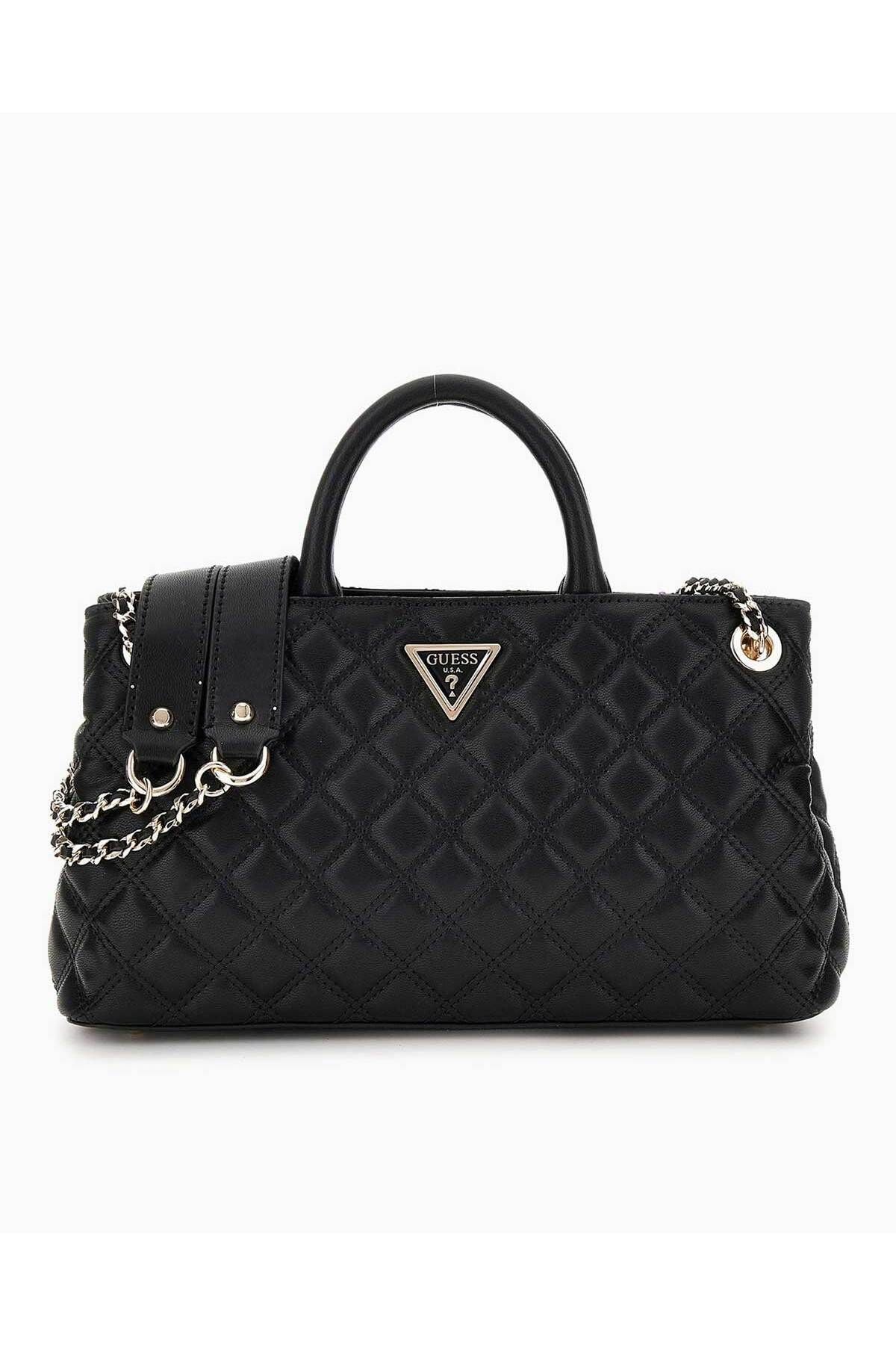 GUESS HWQG8748090BLA GIULLY GFRIEND SHLDR SATCHEL Women BLACK Size One Size