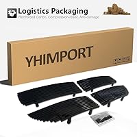 Vista 7 de Rejilla delantera negra para Dodge Magnum 2005-2007 excepto SRT8 Combo de rejilla negra Billet