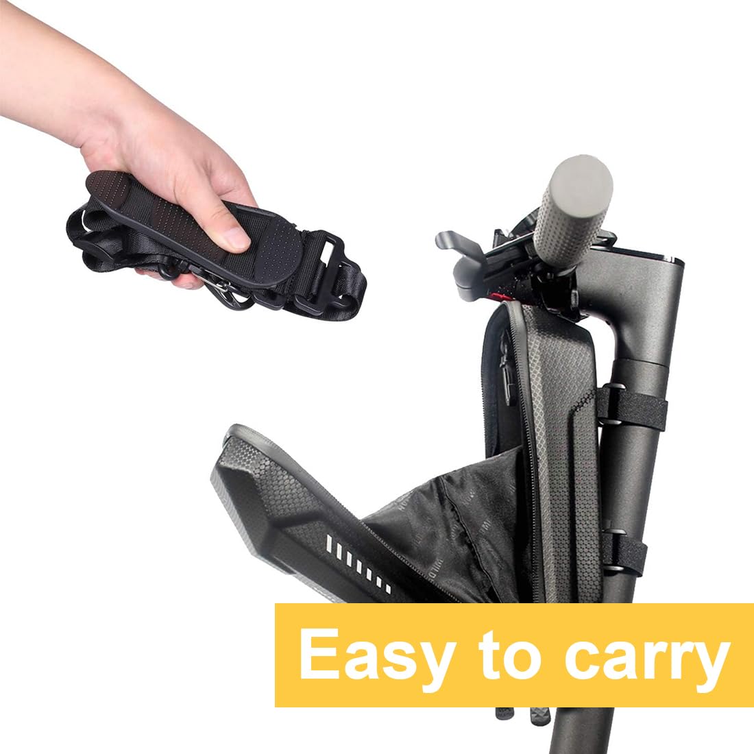 WeddHuis Tracolla Universale Regolabile per Monopattini Elettrici Biciclette per Bambini Cinghia di Trasporto Accessori per Scooter Tappetino Yoga Borsa per Laptop (Nero)