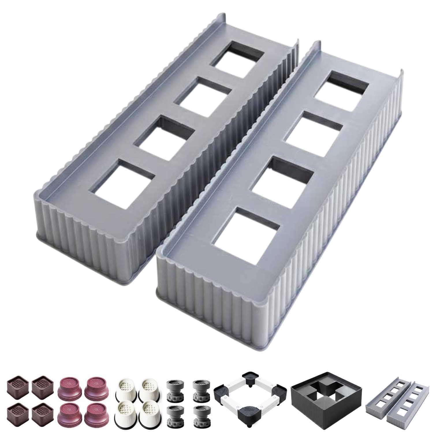 UR Little Shop Multipurpose Almirah Stand | Grey | Appliance Stand Base | Suitable for Almirah, Fridge & Furniture-image-30