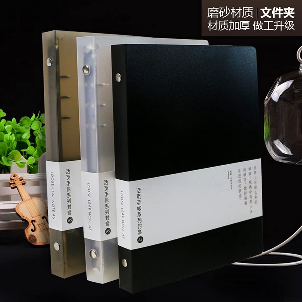 Lot De 3 Couvertures Classeur Polypropylène A5 A6 B5 - Anneaux 6 Ou 9 Rechargeables