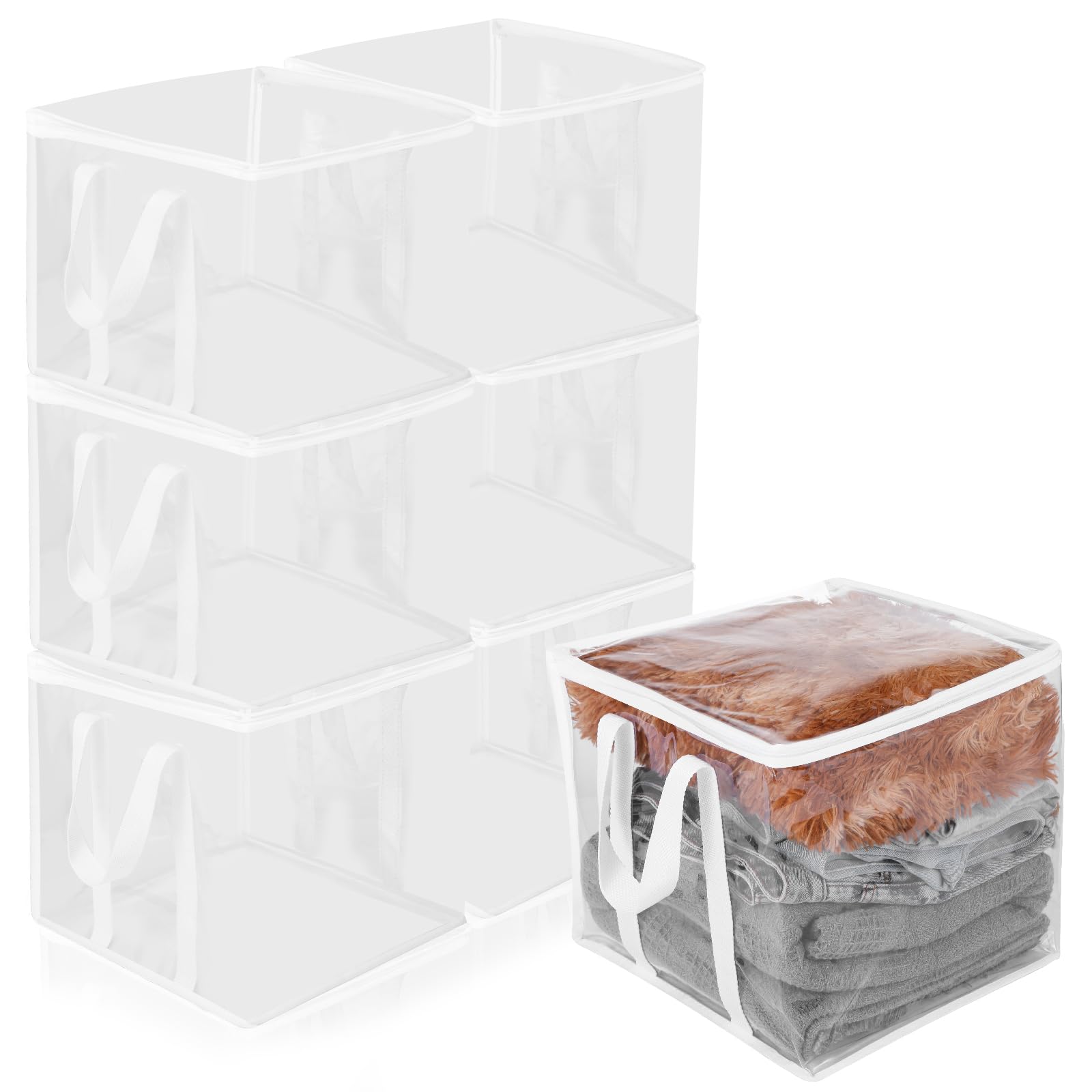 Amazon.com: 6 Pcs Clear Zippered Organizers 12''x12''x12'' Moving