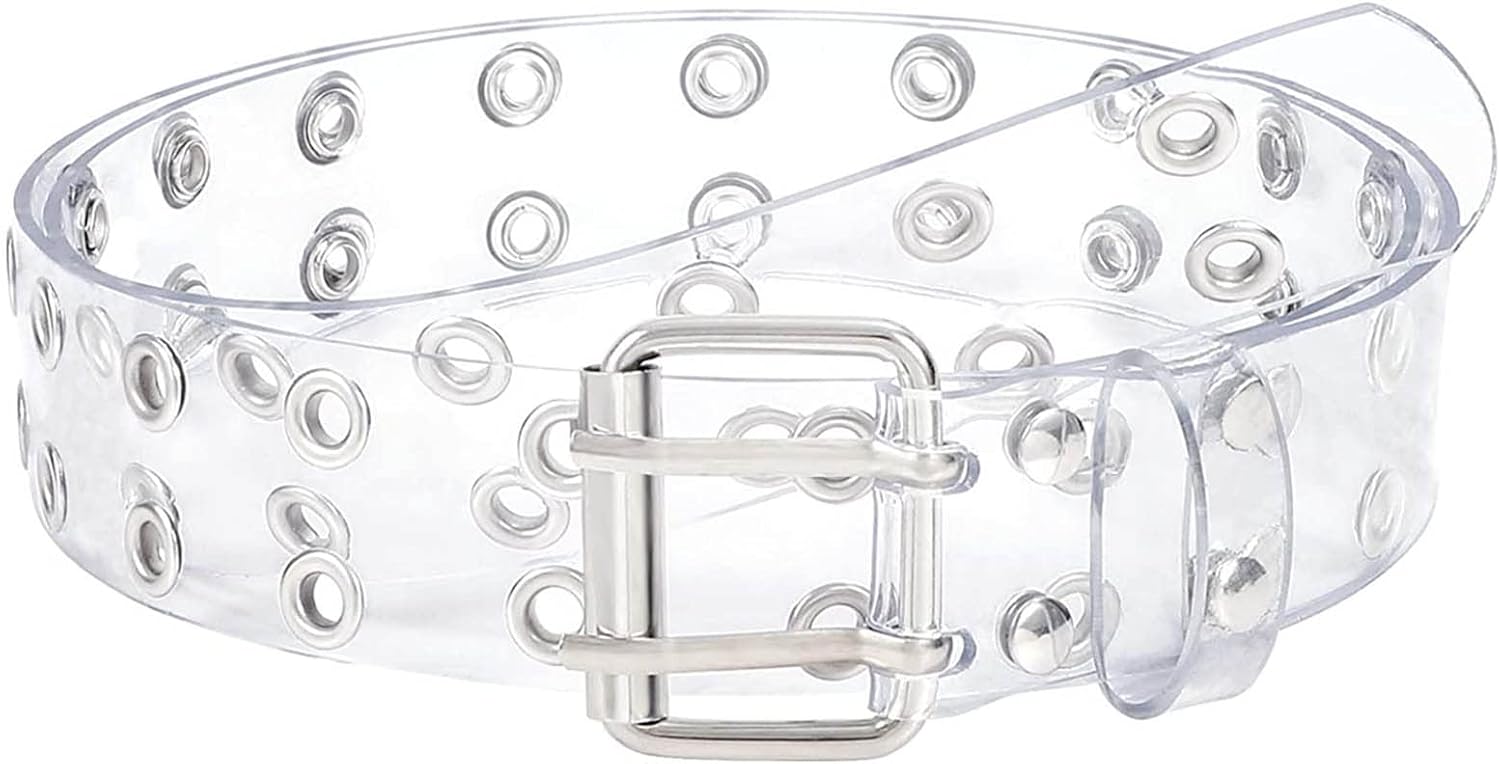 Fashion PVC Wide Transparent Clear Jelly Waist Belt with Fancy Buckle