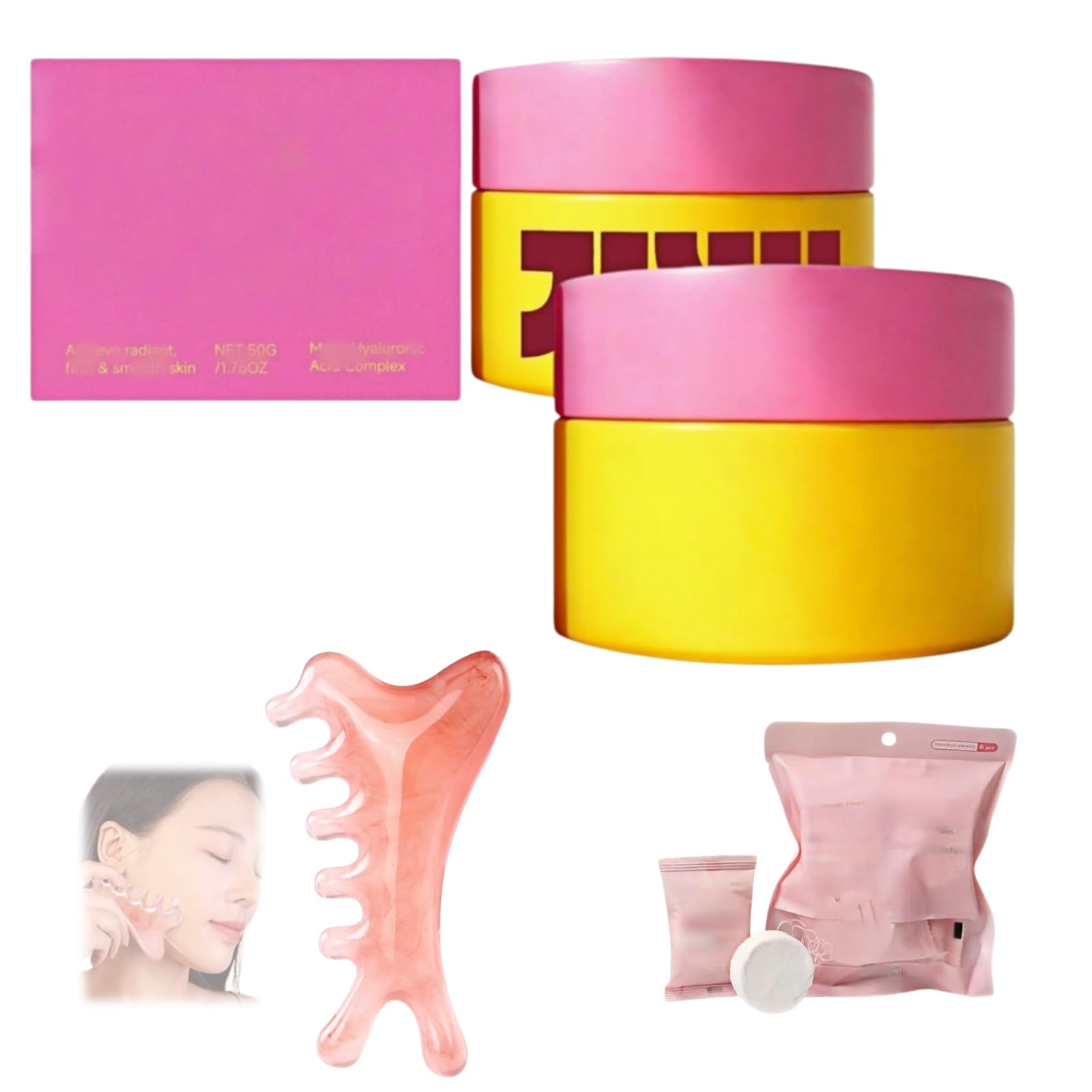 Original Anti-Aging Moisturizing Cream feuchtigkeitsspendende Tagescreme gegen Falten, für reife Haut Geschenk: Raserbrett und Komprimiertes Handtuch (1 Jar)