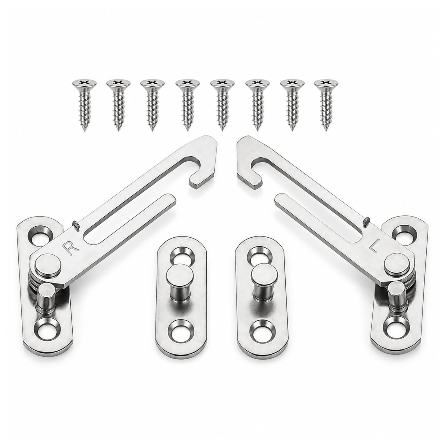 QZKJQDD 2PCS Window Restrictor, UPVC Window Restrictors Stainless, Window Safety Restrictors, Window Restrictors Locks, Designed for UPVC Windows for Homes for Bedrooms Kitchens Offices