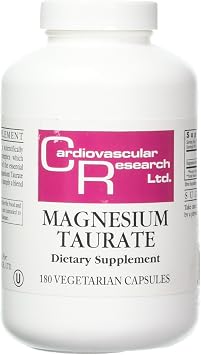 Cardiovascular Research Ecological Formulas Magnesium Taurate Capsule, 125 mg, 180 Count EFMGT180