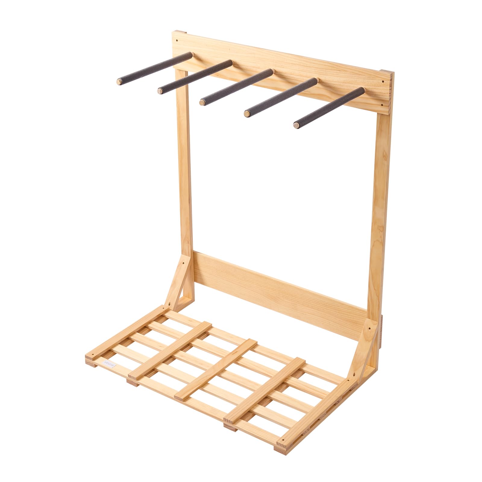 VEVOR Soporte Vertical para Tablas de Surf, Estante de Madera de 4 Niveles para Almacenamiento y Exhibición