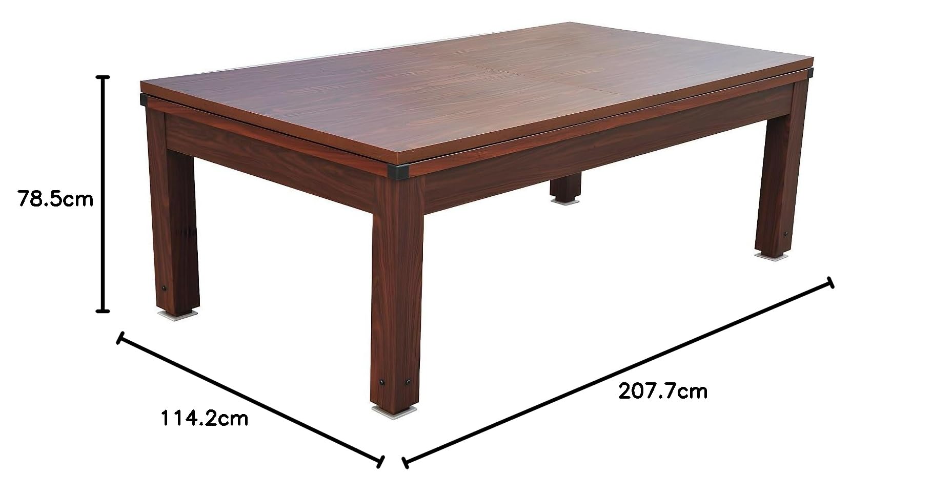 Vente-unique - Table Transformable - Billard IMPERIALE - Hauteur Ajustable - 207 x 114 x 79 cm
