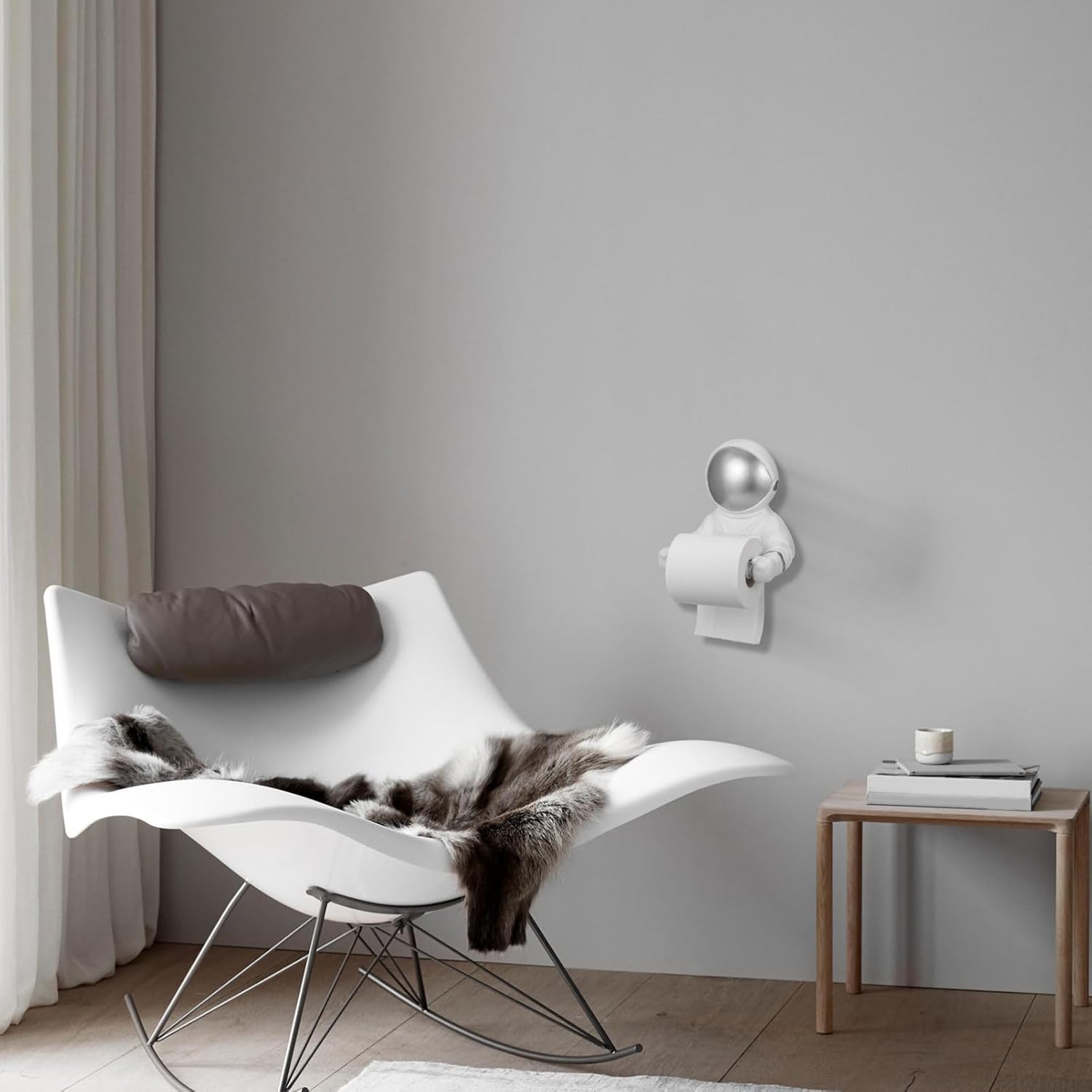 Gadpiparty Astronaut Toilet Paper Holder Resin Tissue Stand with Stable Base for Bathroom Kitchen Living Room Space Decor Easy to Clean