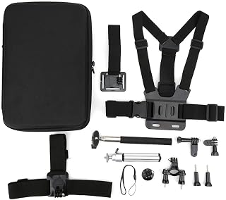 Conjunto de ferramentas portátil para câmera de ação 7 em 1, acessório universal para câmera, suporte de cinto leve e portátil, bastão de selfie, fotografia a qualquer hora e em qualquer lugar