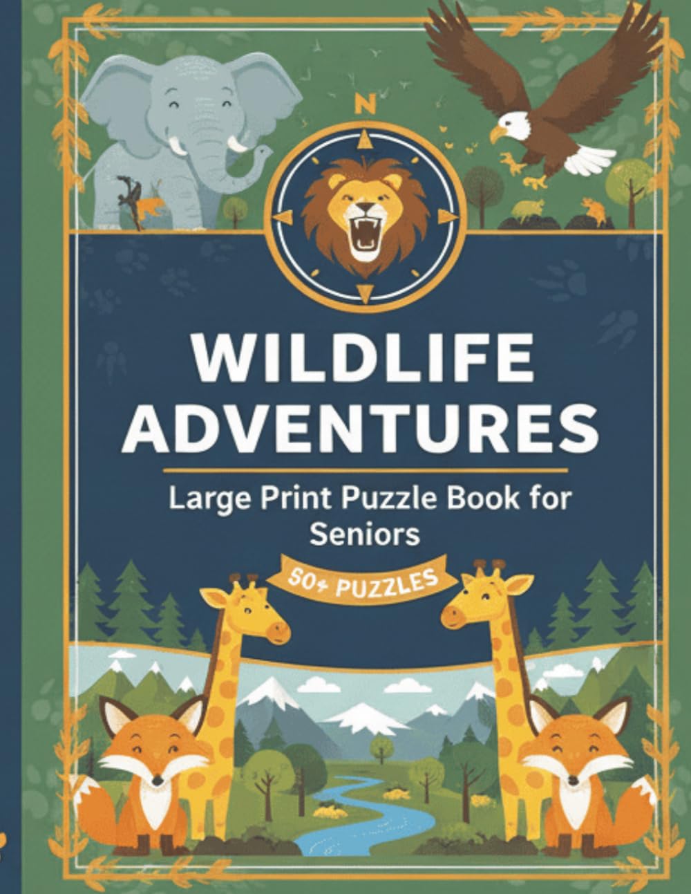 Wildlife Adventures Word Search Puzzle Book: Word Search with Easy to Read Print about Wildlife, Animals, Adventures and More | 8.5x11 inches, 120 ... for Vacations, Holidays and Leisure Times
