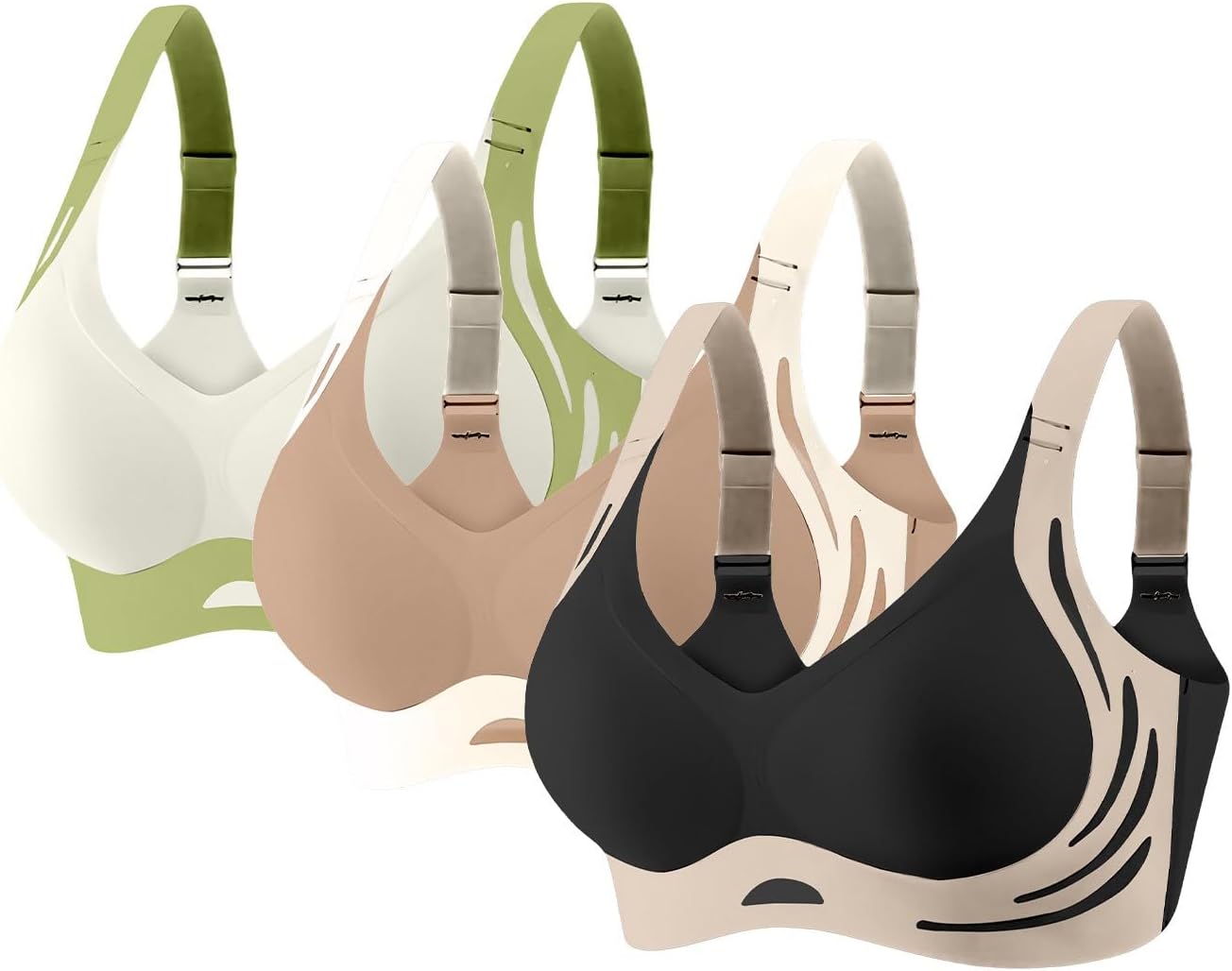 Push Up Bra for Women Super Gather Comfy Bras Daily Sports Brassiere Wireless Seamless Bralette Full Coverage ﻿(Ag,Large)