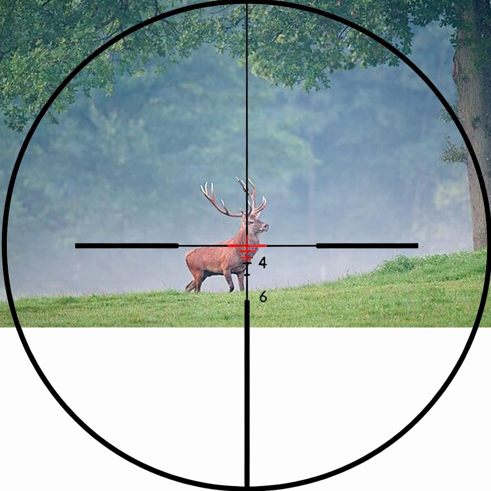 Cannocchiale da puntamento 4x32 con reticolo a croce rosso-verde e nero