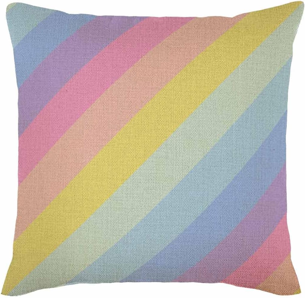 カラフルな幾何学模様のクッションカバー、抽象的なプリズム柄の
