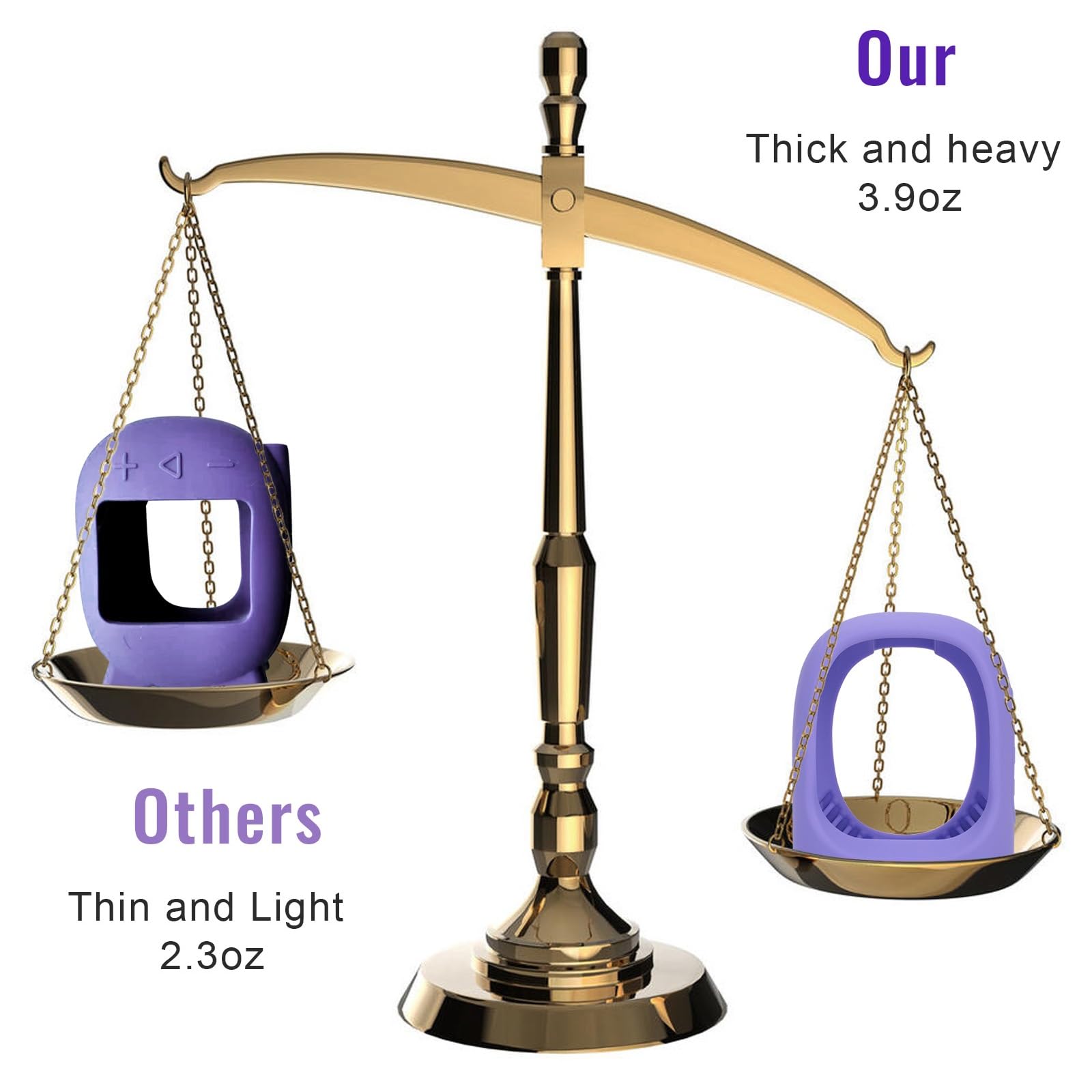 YouKnow Silicone Case for JBL Clip 5 Ultra Portable Bluetooth Speaker, with Removable Strap Attach to Bike Golf Cart Boat (Purple)