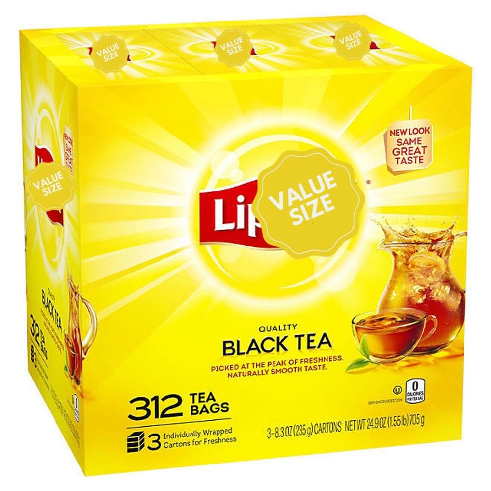 Liptonnnsss Tea Bags, Black Tea, 312 ct. w/A Storage Bag