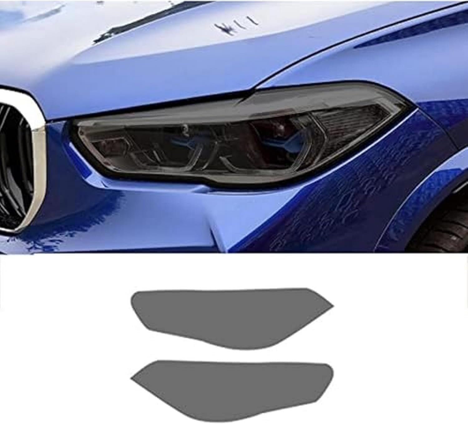SamLng Car Front Light Film for BMW X5 M 2019 2020 Car Headlight Protective Film Front Light Transparent Blackened TPU Sticker Car Headlight Protective Film