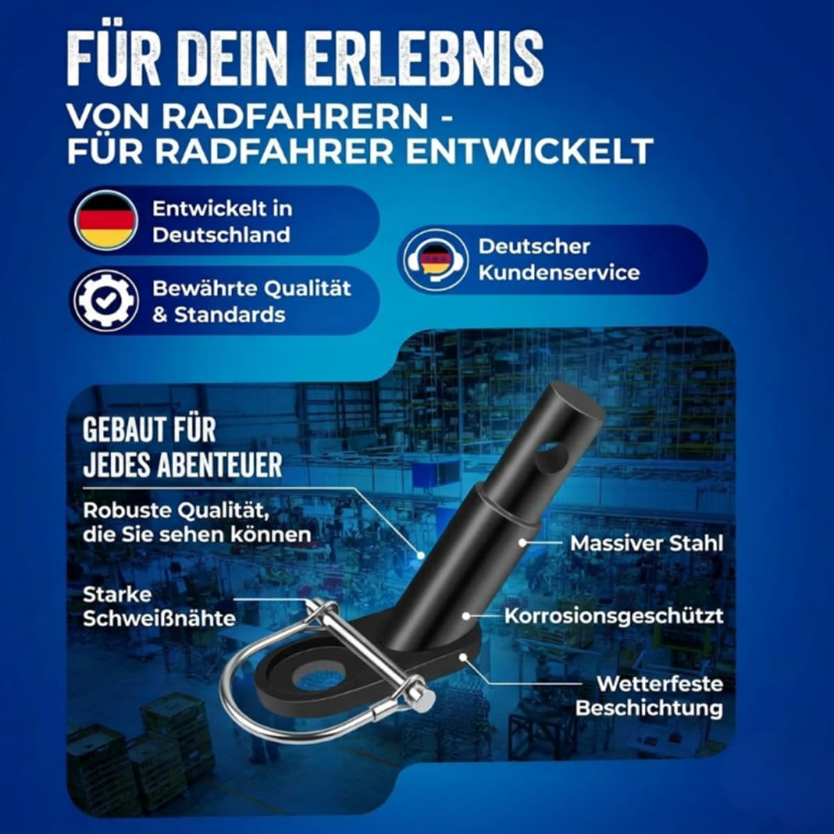 Frizione per rimorchio per bicicletta elettrica e bicicletta, compatibile con Thule, Qeridoo, Croozer, Hamax, gancio di traino, accessori per bicicletta