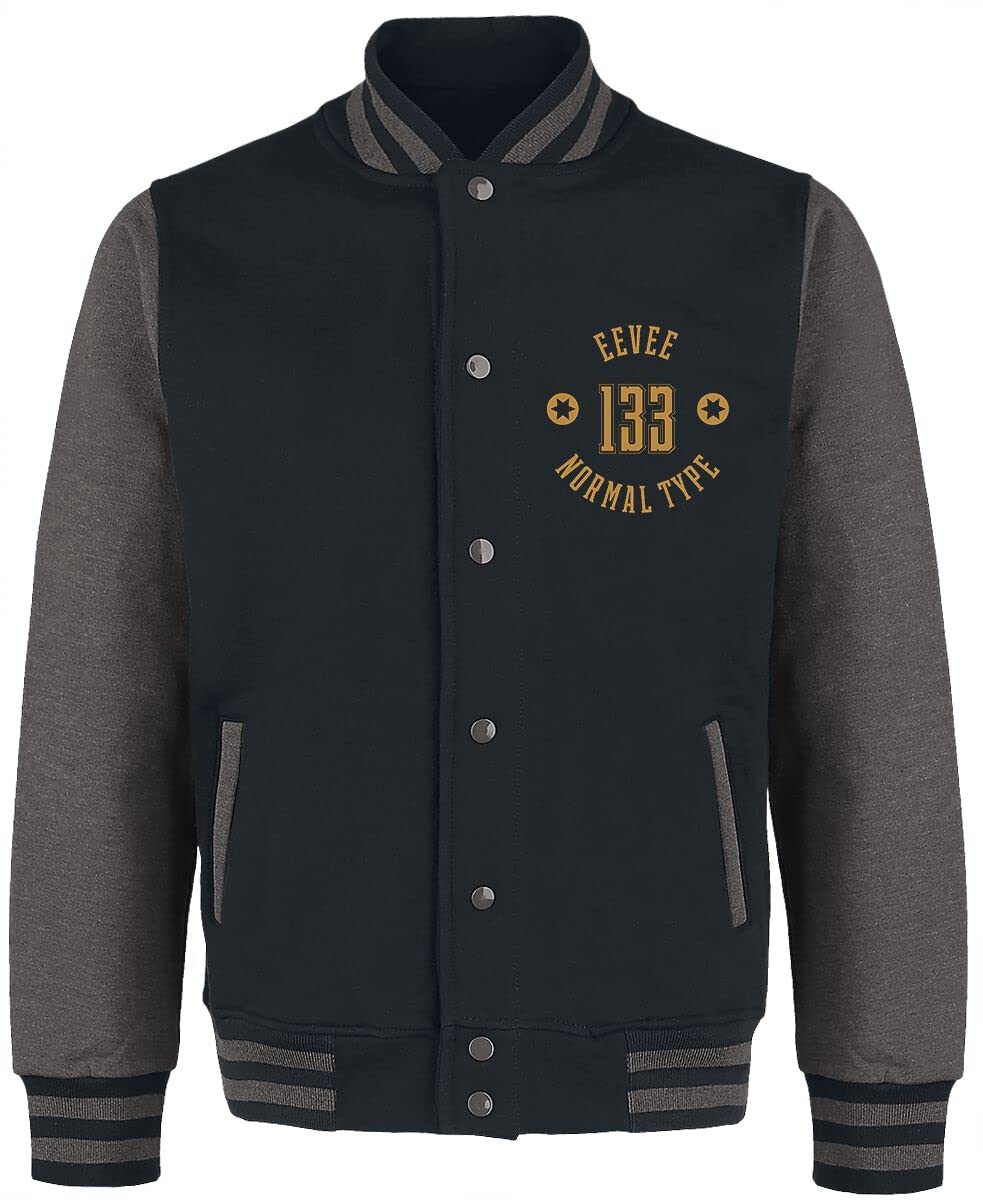 Pokemon Eevi Men's Varsity Jacket Heather Black/Grey