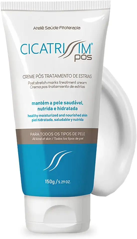Cicatrissim Creme Hidratante Pós-Tratamento de Estrias - Hidratação Intensiva e Recuperação da Pele - 120g