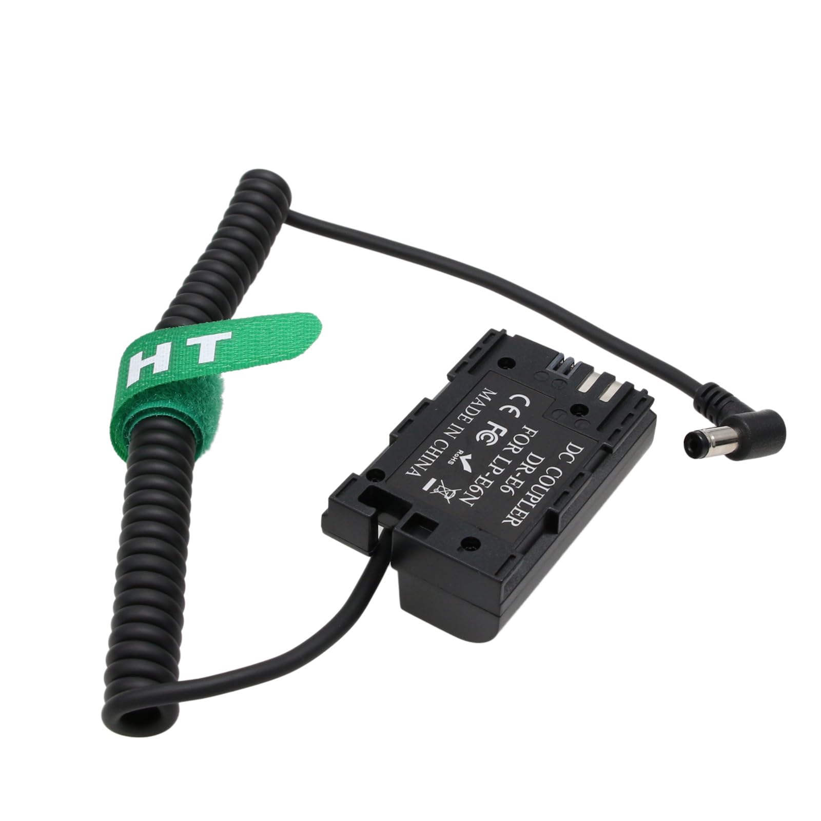HangTon LP-E6N DC - Batteria fittizia per Canon EOS R5c R6 R7 5DS R, 5D Mark II III IV, 60D, 6D 7D Mark II, 80D DSLR Camera, Monitor Recorder