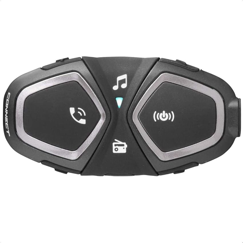 Immagine del prodotto INTERPHONE CONNECT - Singolo - Interfono Bluetooth per Comunicazione in Moto, Uso Pilota - Pilota, Distanza 300 Mt, Autonomia Fino a 12 Ore, Radio, Mp3, GPS, Impermeabile, Universale.