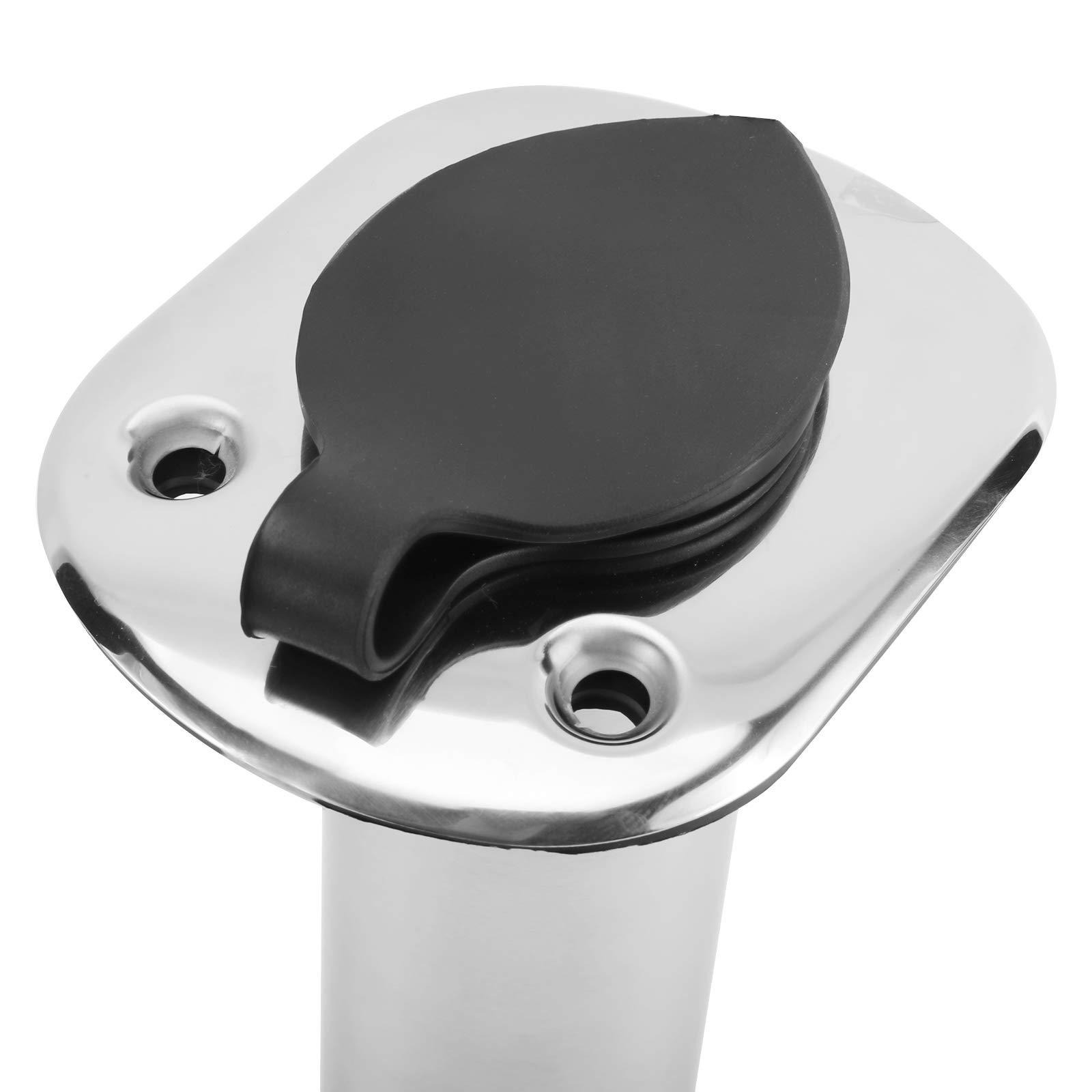 YaeMarine 4Pcs Stainless Steel Rod Holders with Rubber Cap, Liner, Gasket