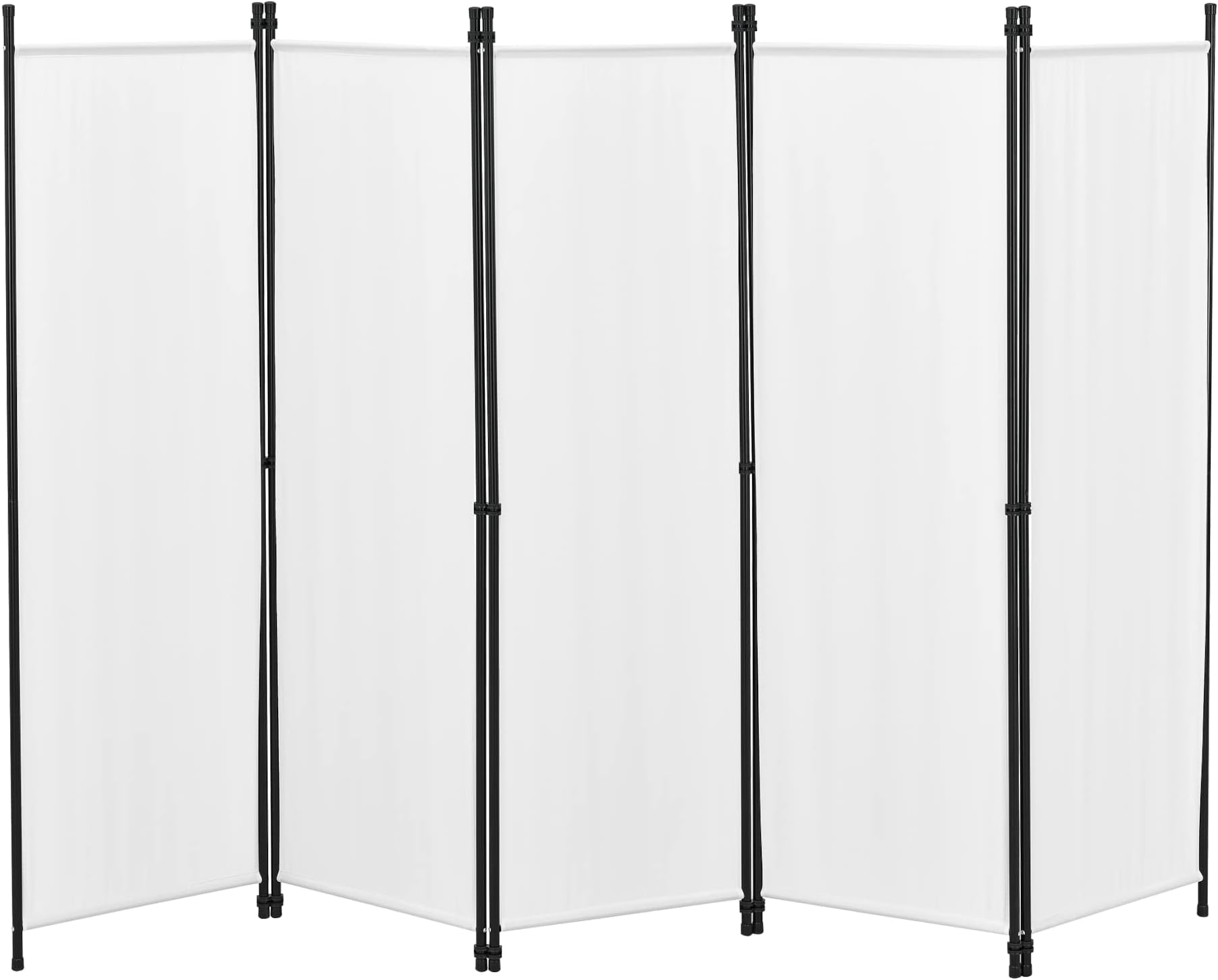 Poshions Paravent Raumtrenner Metall 120x60cm Freistehend Trennwand