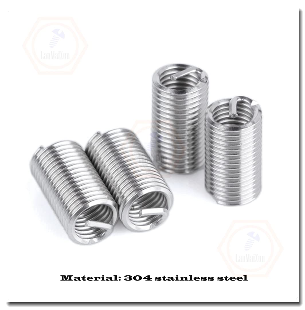 M5-0.8 × 2D Metrico 304 In Acciaio Inox Helicoil Insert Filettatura Riparazione, 100pcs