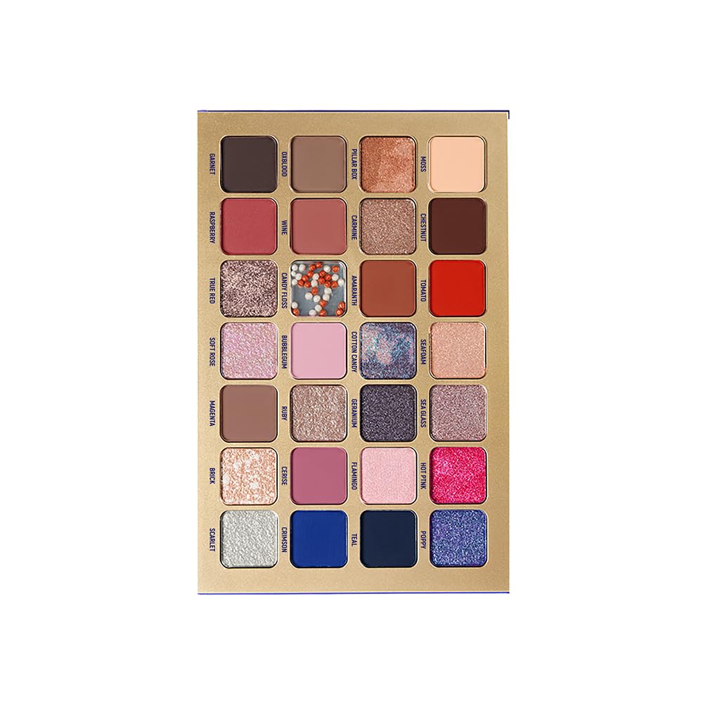 Daily Life Forever52 28-Color Intense Eyeshadow Palette | 18 Neutral Matte & 10 Vibrant Shimmer Shades, Highly Pigmented, Blendable Eye Makeup for Day & Night Looks (Blue Lava - 003, 50.4g)-picture-12
