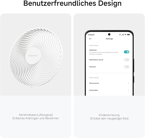 XIAOMI Smart Standing Air Circulation Fan - Standventilator mit 1440m³/h und 3D-Luftverteilung, 2-in-1 Ausziehbarer Standfuß, Ultra Leise 27,9dB(A), Smart Home App-Steuerung, Weiß - 12