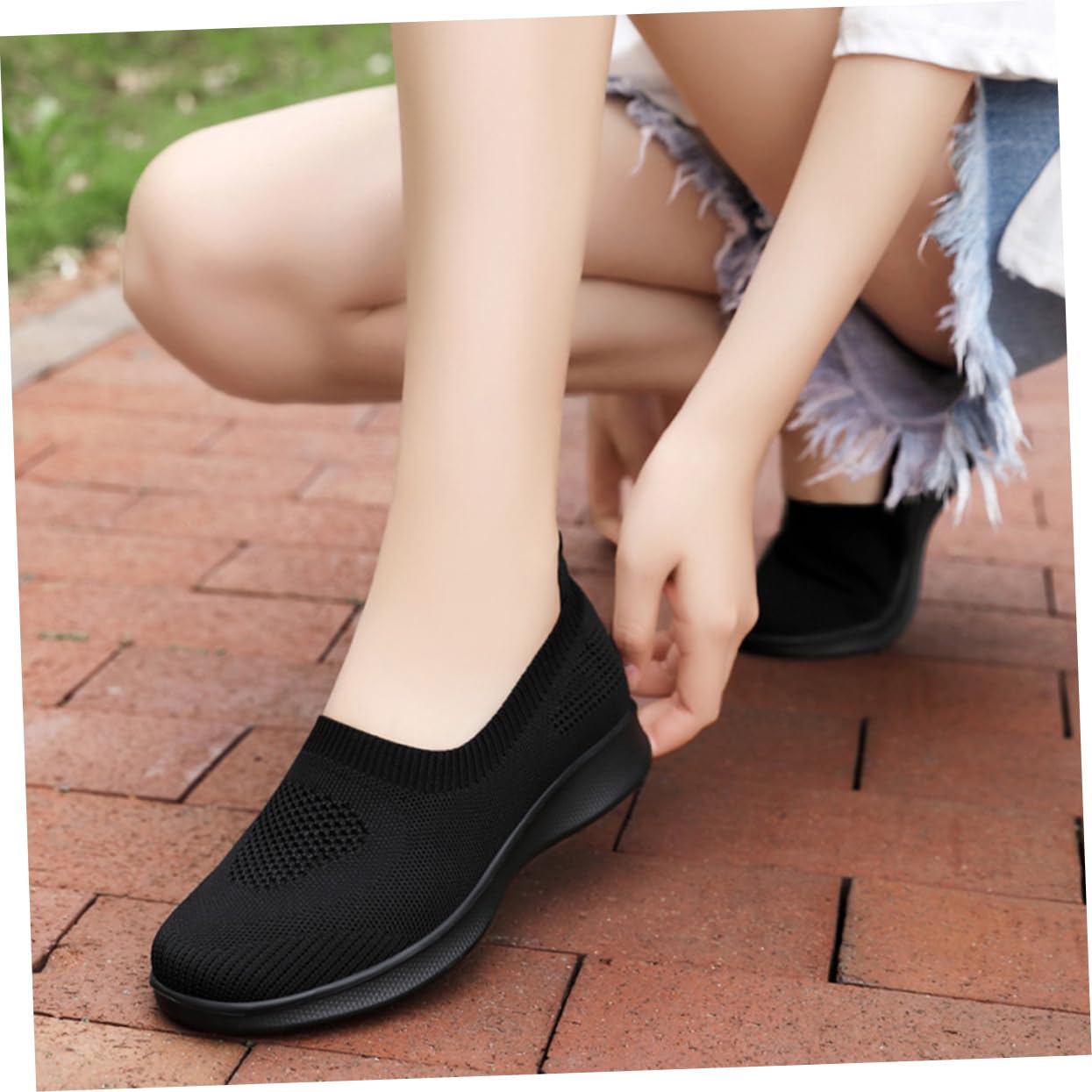 Zapatos De Madre Zapatos para Caminar Mujer Caminando Zapatos De Mujer para Caminar Apoyo Zapatos Femeninos Zapatillas De Malla Negro