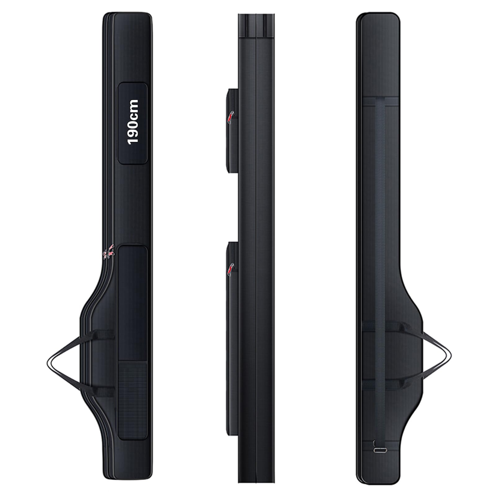 Dilwe Estuche para Caña de Pescar, Tela Oxford 420D, Capacidad Espaciosa, Bolso de Hombro único para Caña de Pescar Portátil para Exteriores (1,9 m)