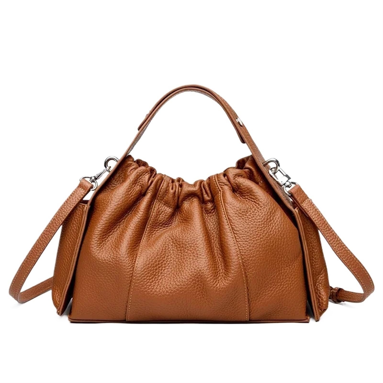 LXLAEOANG Crossbody Bag Soft Leather Large Capacity Women Tote Bags Female Shoulder Ladies Handbags for Shopping Work(Brown)