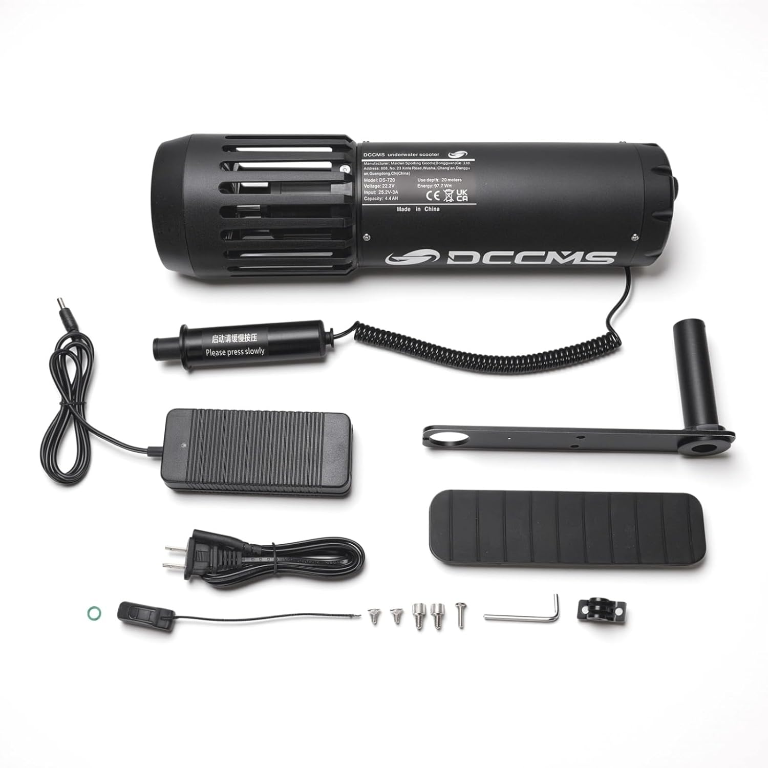 Underwater Scooter, 10KG Thrust Brushless Motor Sea Scooter with 4400mAh Battery, for Scuba Diving Snorkeling Swimming 30m Depth