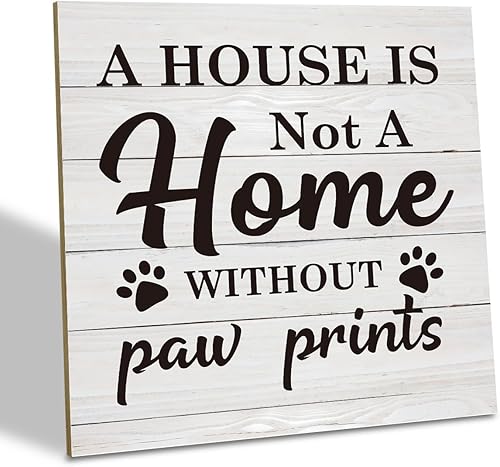Decoración para mascotas, placa de madera, letrero de madera rústica, decoración de mesa de estante, decoración de granja, decoración de casa de