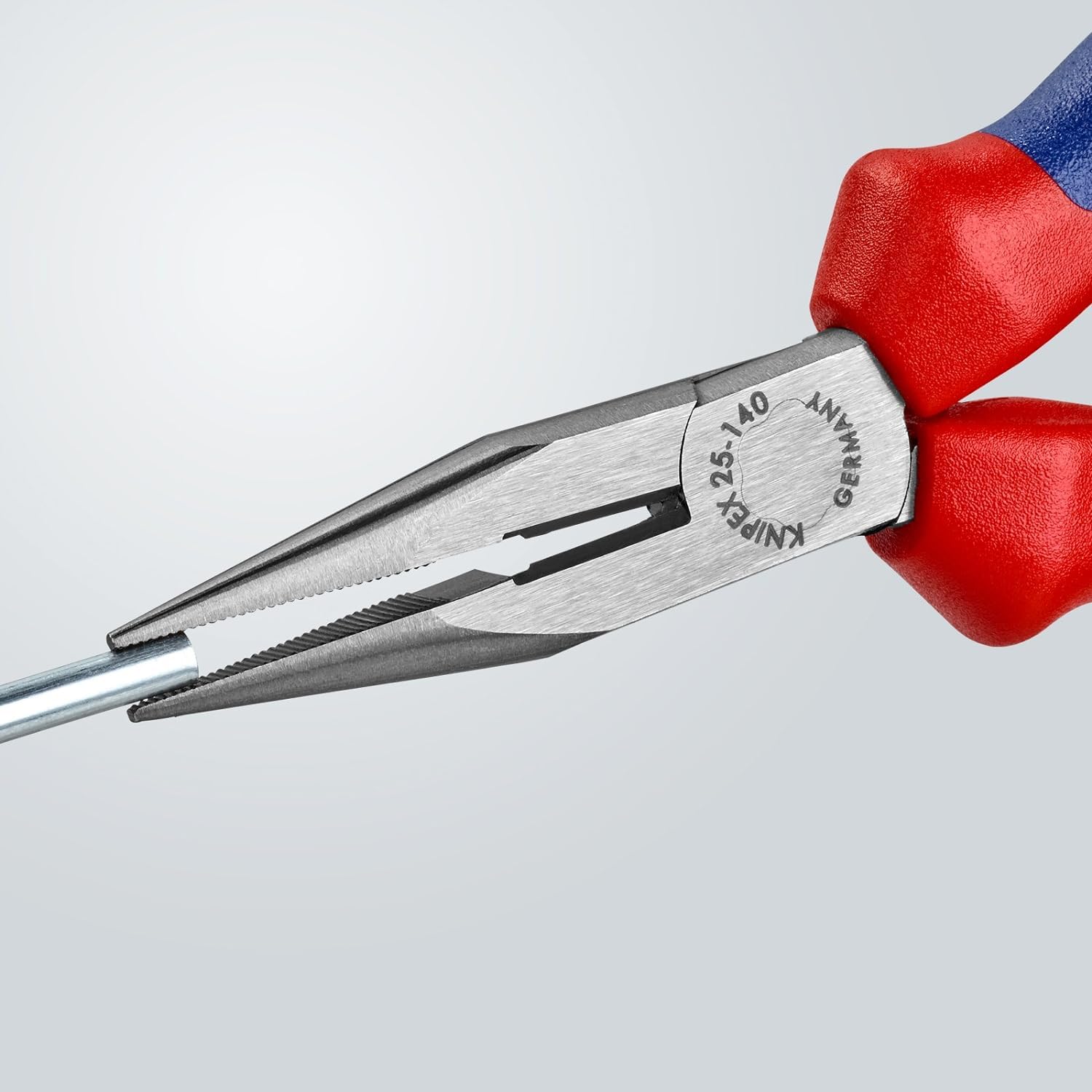 Knipex Pince demi-ronde avec tranchant (pince radio) avec poignées comfortables 140 mm, 25 02 140