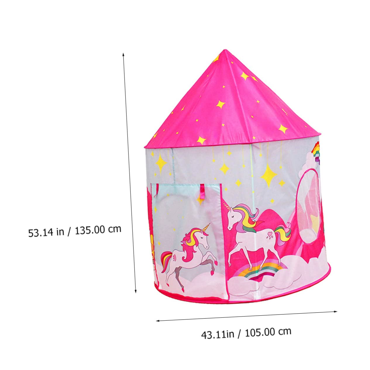 GALPADA Casetta da Gioco per Bambini con Porta Avvolgibile, Casetta Rosa Finestre in Materiale Ecocompatibile, Leggera e Compatta, per Cameretta e Giochi Interni