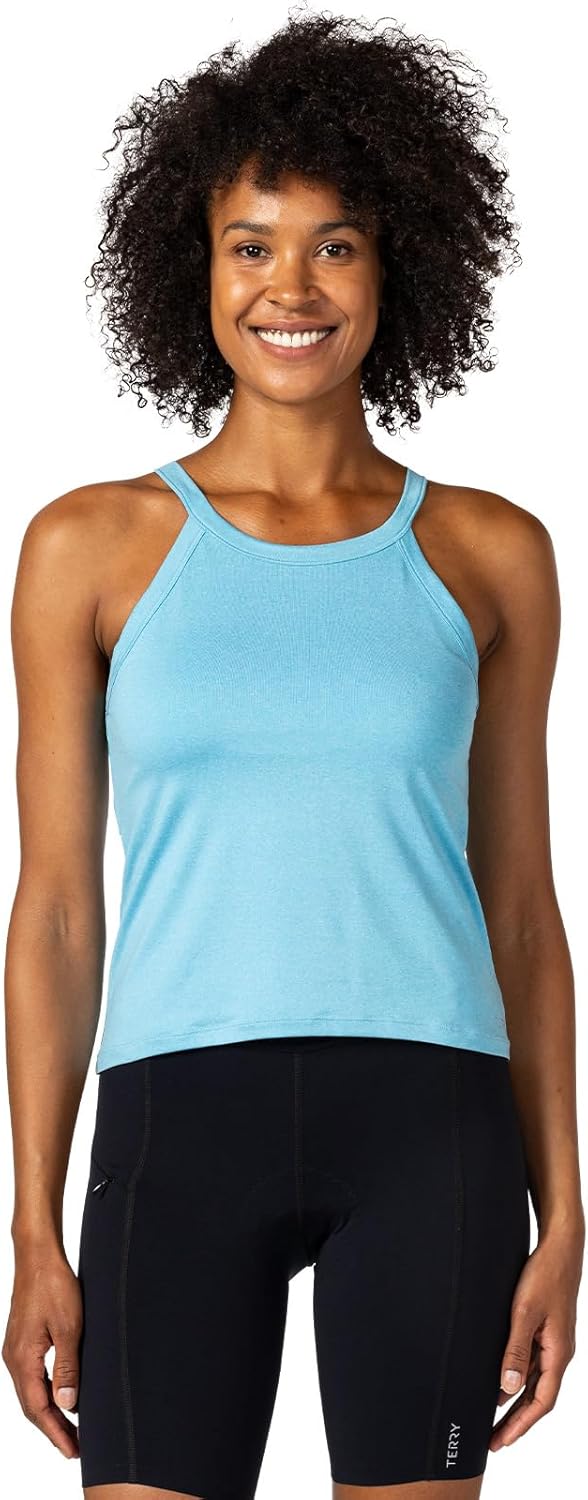 Terry Presta Bike Tank Top for Women Cycling Jersey | Sleeveless Top with Build in Bra | Semi-Fitted