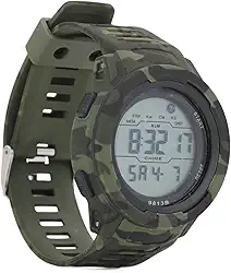 Relógio Esportivo Digital Masculino, Relógio de Camuflagem Com Cronômetro LED que Brilha No Escuro para Homens Com Pulseira de Borracha à Prova D'água, Adequado para Natação,