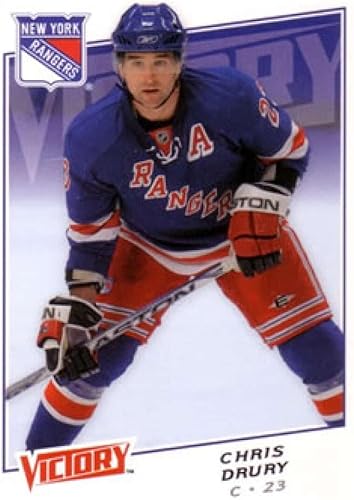 2008-09 Upper Deck Victory Hockey #67 Chris Drury New York Rangers Official NHL Trading Card (Stock Photo Shown, Near Mint or Better Condition)