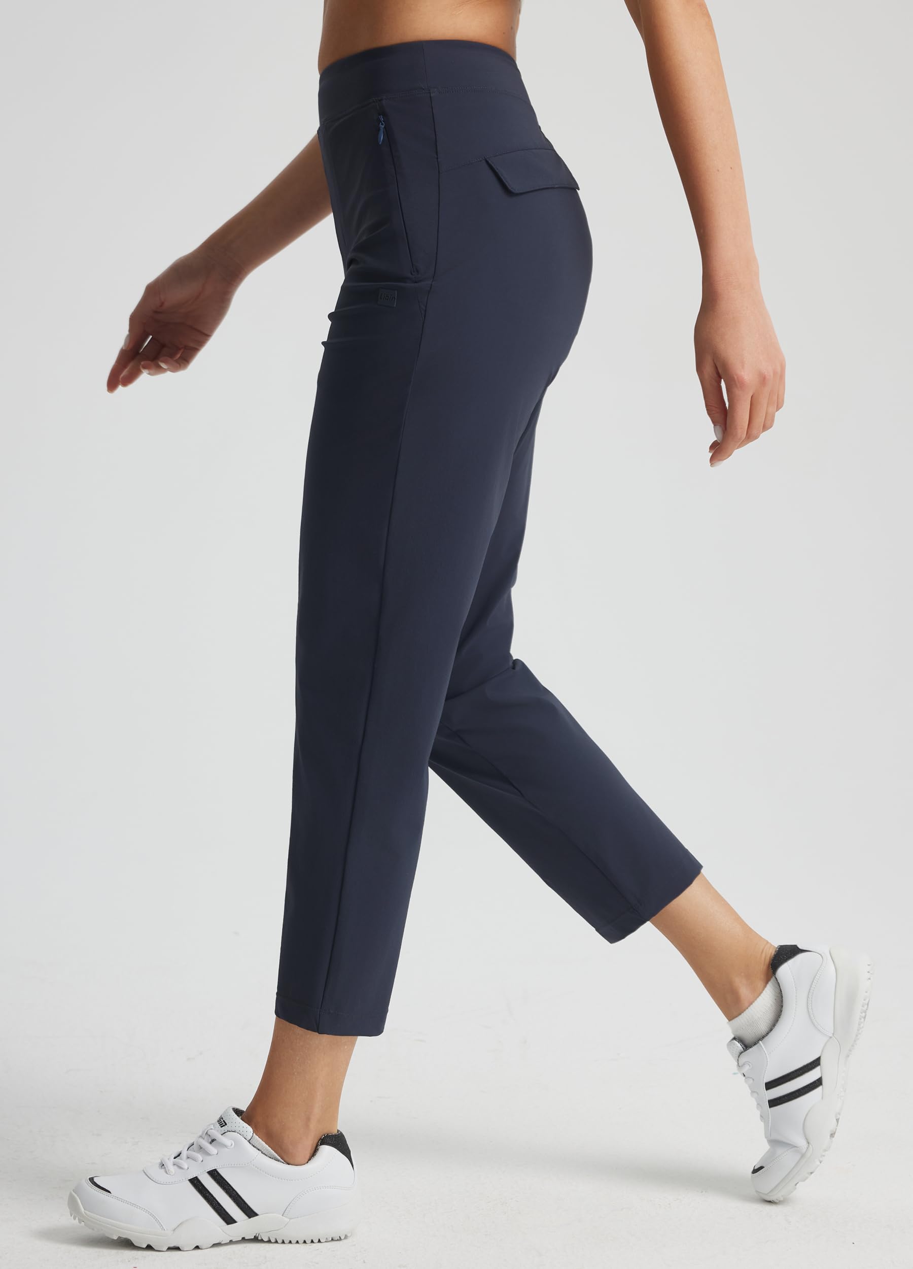 Libin Pantalones Golf Mujer 7/8 Jogging Business | Pantalón De Jogging Ligero Transpirable Entrenamiento Carrera Cintura Elástica Verano Estilo Con Bolsillos
