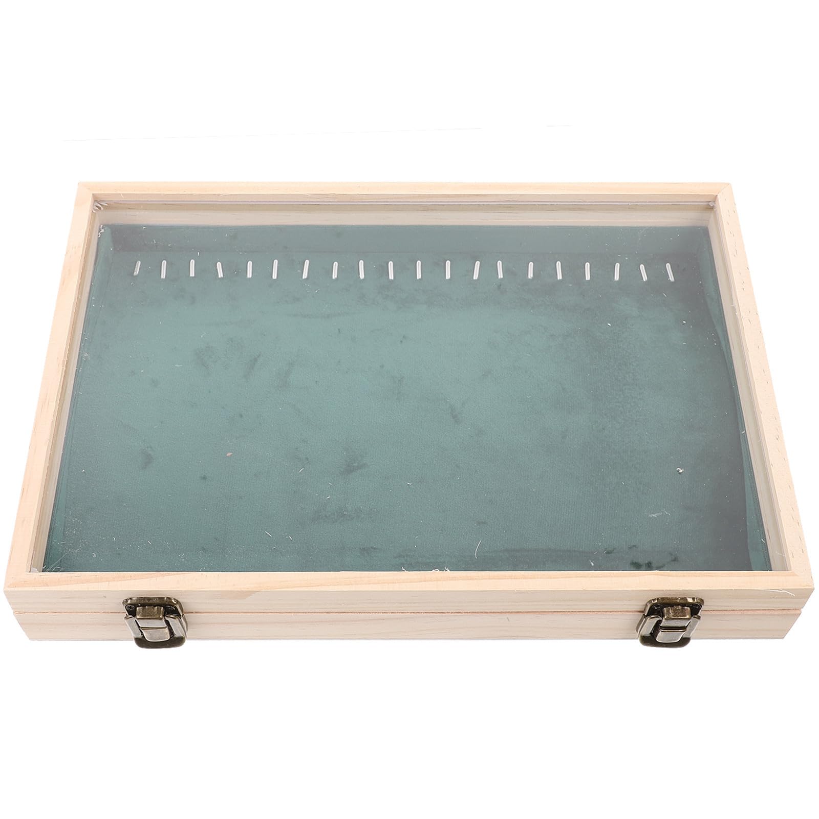 Caja Organizadora de Joyas Portátil de Madera y Tela para Anillos y Pulseras Diseño Delicado Adecuado para Viajes y Almacenamiento Seguro