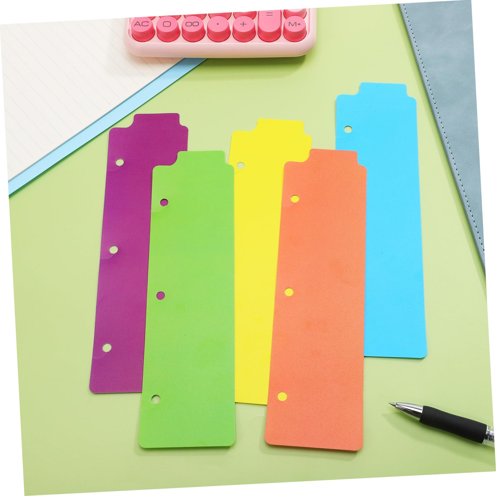 DOITOOL 12 Ensembles Signets De Reliure Collège Travail Diviseur Onglet Séparateur De Classeur Languette À Onglets Inserts Poinçonné Carnet De Notes Cahier Avec Onglets Abdos 5 Pièces * 12