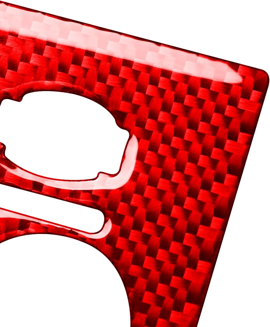 Generic Real Premium Soft Carbon Fiber Interior Accessories Sticker Compatible with Chrysler 300 300C 2005 2006 2007 Car Dashboard Headlight Switch knob Control Decoration Decal Style B Red, CR3C0507