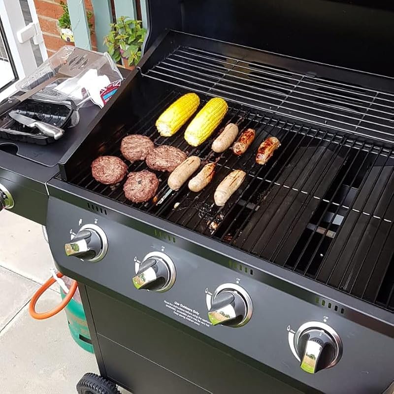 WELL GRILL Porcelán Zománcozott Hőelosztó Lemez 36,5 cm - Grillsütő Alkatrész Homebase Nimbus/Stardom és Argos Grillekhez - 4 db Csomag